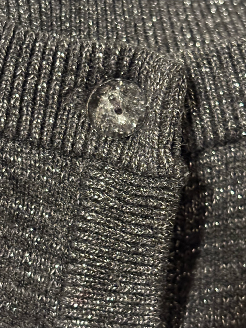 Milly Silver-Thread Gray Button Cardigan - Picture 10 of 14